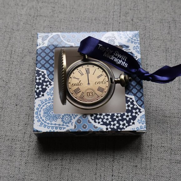 Taylor Swift Midnights Exile Ends Pocketwatch Ornament - Picture 2 of 5
